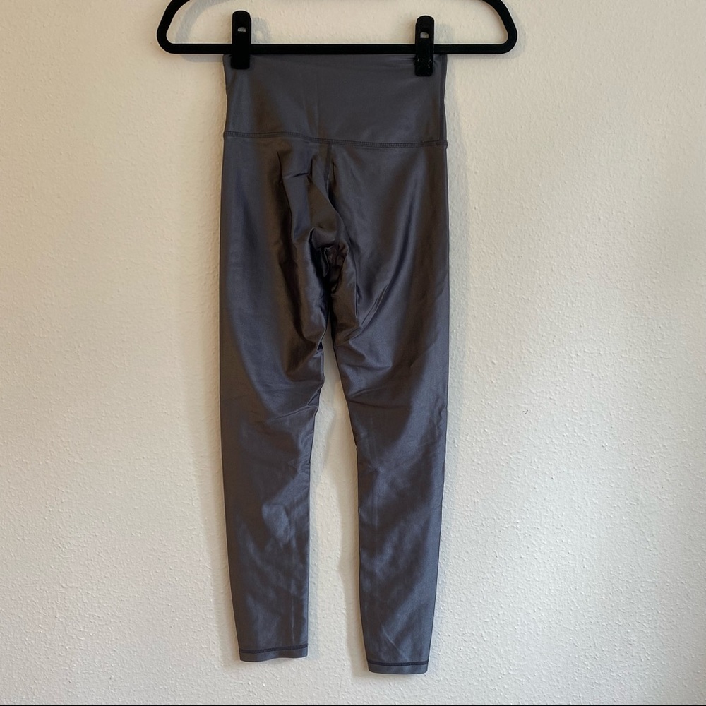Define Your Inspiration Grey metallic leggings size XS; inseam 24"